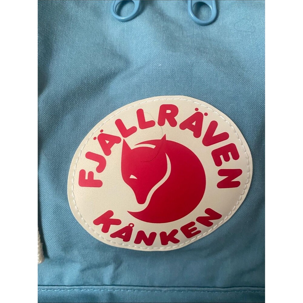 Rare Fjallraven Classic Kånken Sky Blue Backpack Laptop Pocket Everyday School - Picture 4 of 16